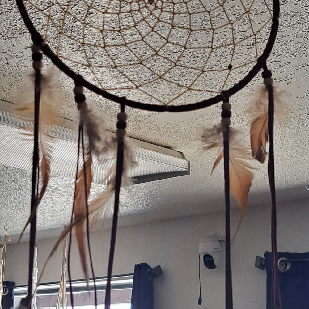Dream catcher (authentic) deer hide, arrowhead from Oatman Arizona